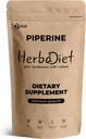 HerbadietのPiperine 95%の粉  Hplcの黒いコショウのエキスの粉95% Bioavailabilityの増強物、BoostsのNutrientsのUptakeの グルテンフリー、非GMOのバルク補足(0.35のoz/10のgm)