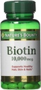 Nature's Bounty Biotin 10,000 mcg、急速な解放のSoftgels 120それぞれ