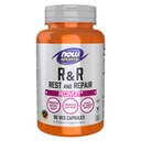 NOW Foods Sports Nutrition、R&R Rest and Repair、Recovery*、Recovery*、Reserves Lean Mass、Post-Workout Soreness*、Vegan、NGMO、90 Veg Capsulesを削減