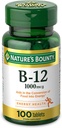 Nature's Bounty Vitamin B12、エネルギー代謝、1000 mcg、100 カウントをサポートします。
