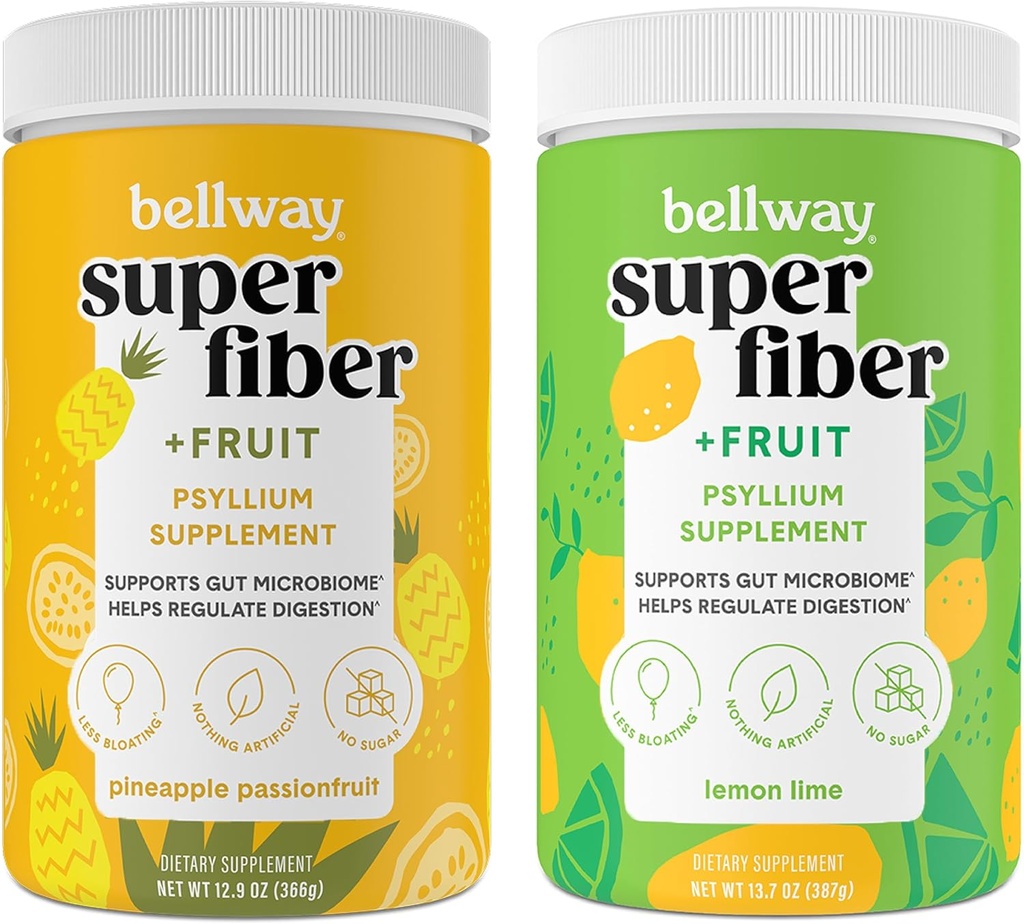 Bellwayの極度の繊維の粉+フルーツ、砂糖の規則性のための自由な有機性Psylliumの殻の粉繊維の補足、Bloatingの救助及び腸の健康、非GMOのパイナップルの情熱のフルーツ及びレモン ライム