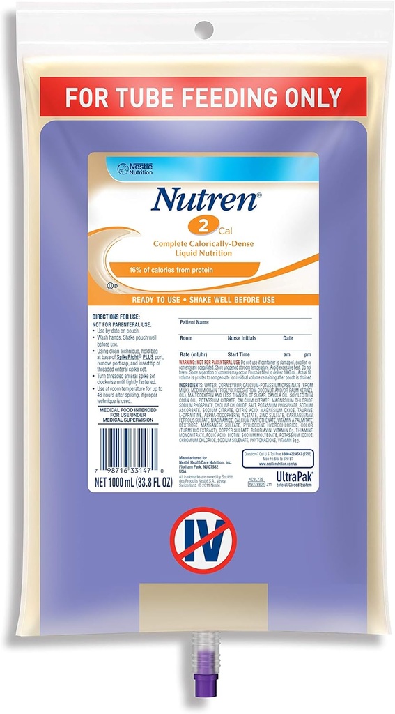 Nestleの臨床栄養物のNutren 2.0の栄養物の補足、Ncl44146H、1ポンド