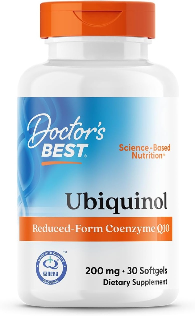 医師 ベスト Ubiquinol, 減らされたフォーム Coenzyme Q1, 200 mg, 非GMO, グルテンフリー, 大豆無料 30 ソフトゲル