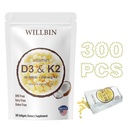 300 PC 2 in 1 ビタミンD3 10000 iu Plus K2(MK-7) 200 mcg、ココナッツオイルSoftgels with Vitamins D&K、Bone、心&免疫の健康をサポート - 飲みやすい&非GMO