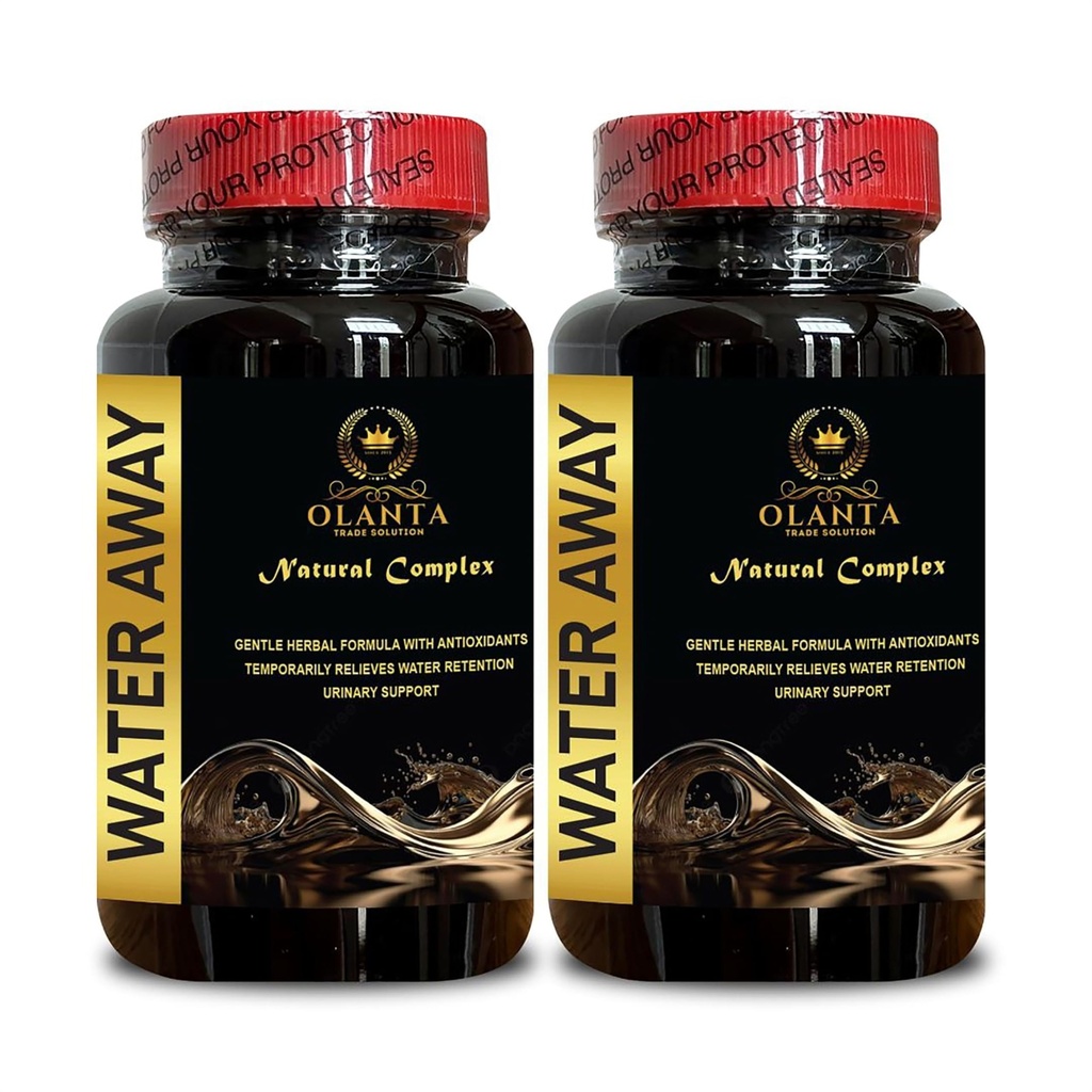 水路の補足 - Kidney サポート、超自然な水は水保持およびバランス サポート、Pomegranate、Turmeric - 2本のびんのカプセルを錠剤にします