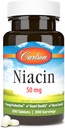 カールソン - Niacin、50のmgは、コレステロール代謝、エネルギー生産、心の健康、神経機能、300のタブレットを支えます