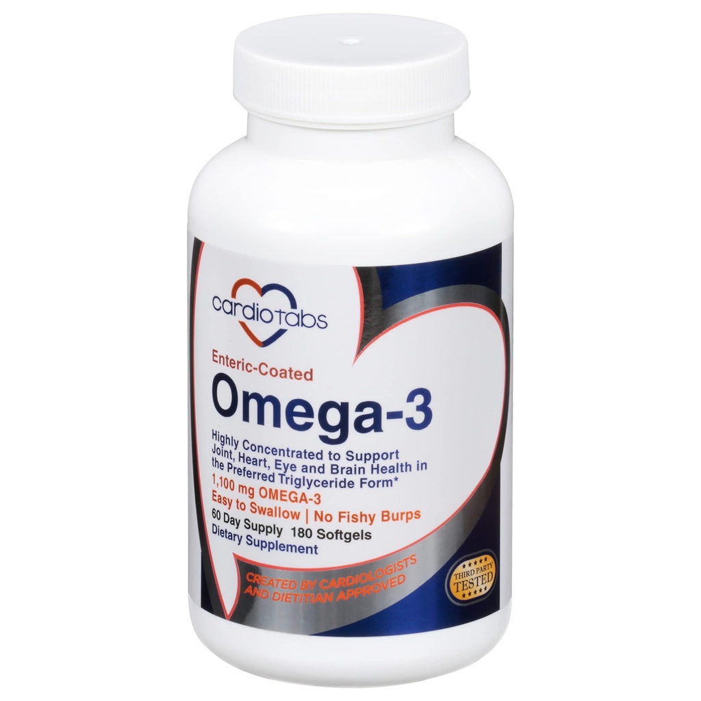 Omega-3 Enteric上塗を施してある魚油の補足、Triglycerideの形態、1100のmgの合計オメガ3脂肪酸、非酪農場およびグルテンフリーの魚介類のパルプのための特別な Enteric上塗を施してあるSoftgels - 180の計算