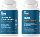 Dr. Tobias Liver 21 Day Cleanse and Liposomal Glutathione - サポート 肝臓デトックス, 免疫機能, エネルギーレベル - ビーガン, 非GMO