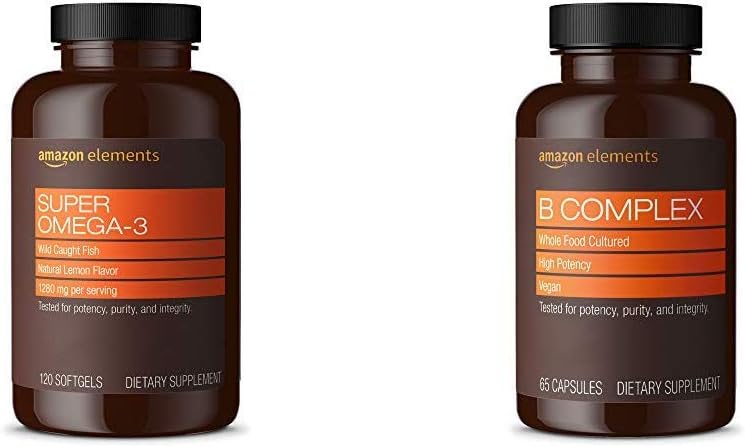 要素スーパーオメガ3(120カウント)と要素Bコンプレックス(65カプセル)