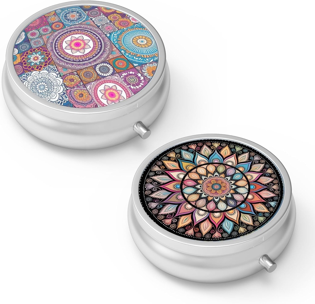 Pill Box 3 Compartment Small Pill Case,Portable for Pocket or Purse Pill Organizer Pill Container Holder to Hold Vitamins, Medication, Fish Oil and Supplements(2PCS)