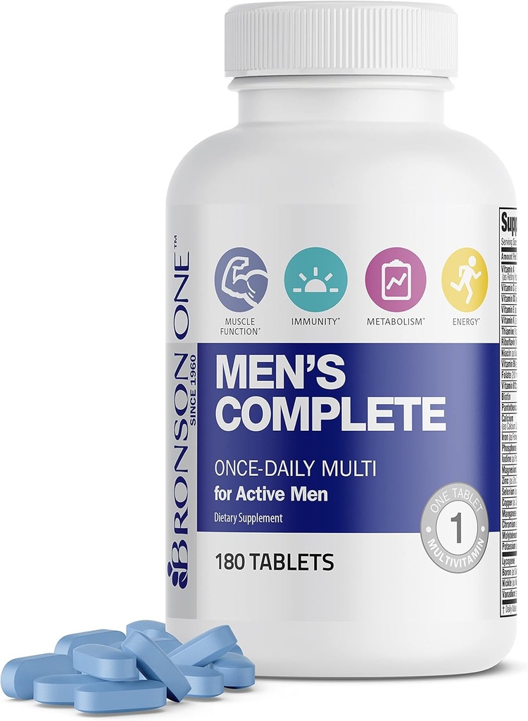 Bronson ONEの毎日の人の活動的な人、180のタブレットのための完全なMultivitamineralの1日1回-毎日多