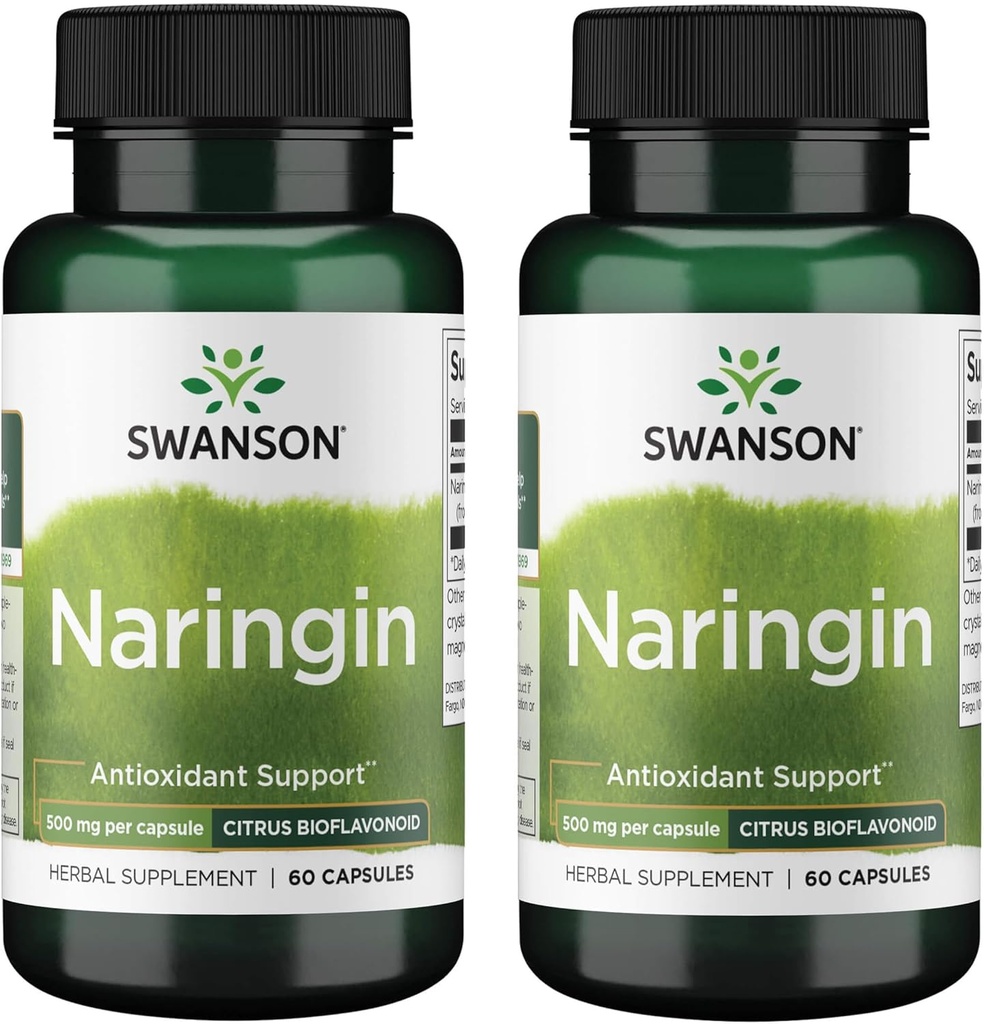 Swanson Naringin 500 Milligrams 60 Capsules (2 Pack)