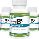 質の選択のビタミンB6 100mg 100の計算はタブレット(3のパック)のびんをびん詰めにします