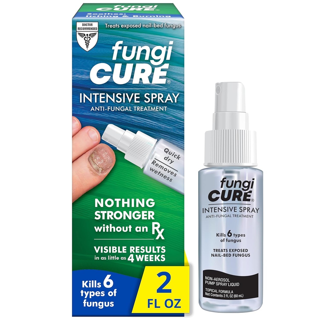 FUNGICURE Intensive Spray, Soothes Itching & Burning, 2 Fluid Ounce (Pack of 1)