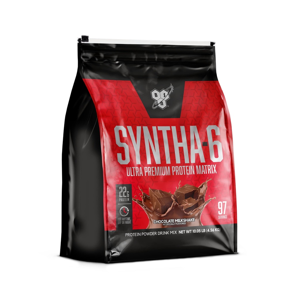 BSN SYNTHA-6 Micellar Casein、チョコレートミルクプロテイン アイソレートパウダー、チョコレートミルクセーク、97サービング(パッケージ5月Vary)