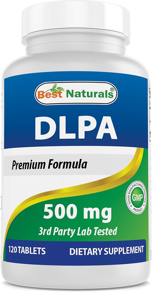 最高のナチュラルDLPA 500 mg 120錠