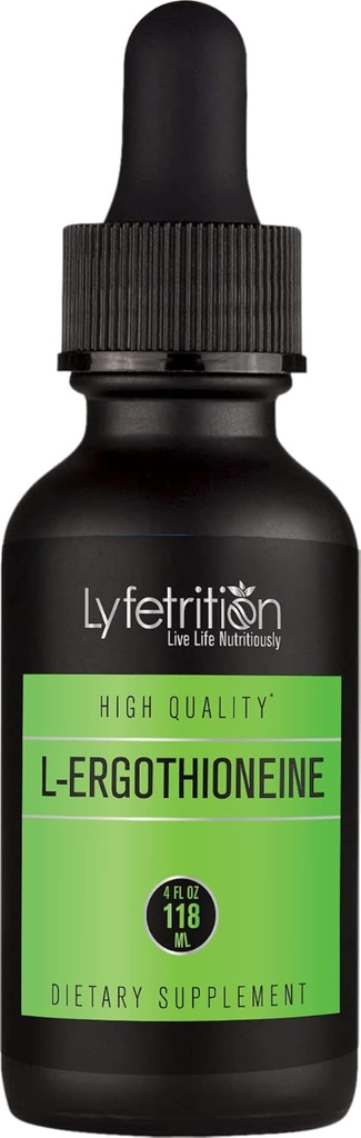 Lyfetrition L-Ergothioneineの液体の補足540のmgの4つのOzの液体、220のサービング、米国で作られる、速い吸収、質の有効な原料、Third-Partyテストされる、非GMOのGMPは、無燃料プロダクトを証明しました
