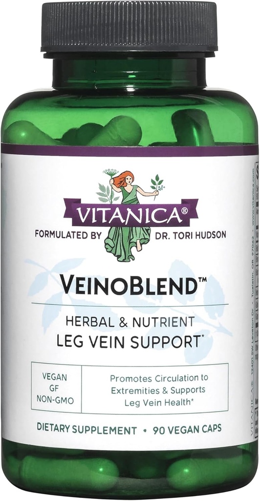 Vitanica, VeinoBlend, 静脈サポート, ビーガン, 90 カプセル
