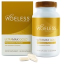 AGELESSTM: 超マックスゴールドTMカプセル、女性のための HGH アンチエイジングサプリメント、血小の老化を遅らせ、免疫の健康、スムーザー肌トーンと回復睡眠、体重管理、90カプセルをサポート