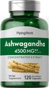 Piping Rock Ashwagandha Supplement | 4500mg | 120 Capsules | for Women and Men | Herb Root Extract | with Black Pepper | Non-GMO, Gluten Free