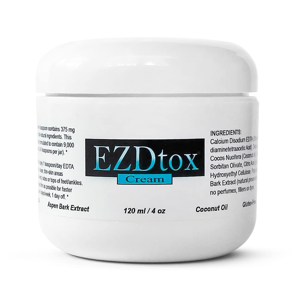 EZDtox Cream - Heavy Metal EDTA Detox - 1 Month Supply - 4 oz. Jar