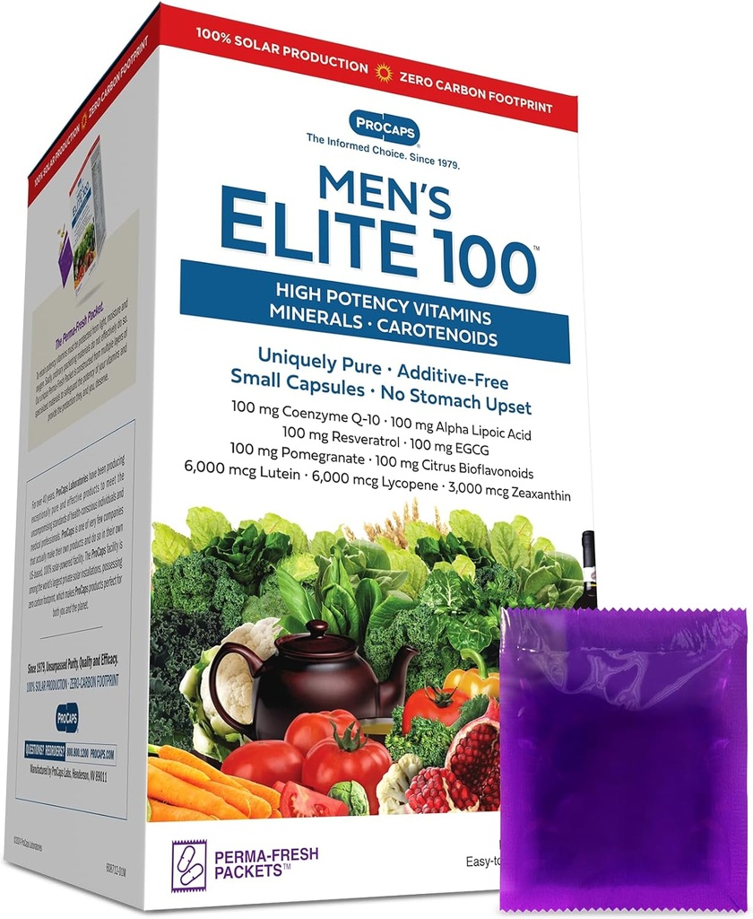 ANDREW LESSMAN Multivitamin-Men's Elite-100 60 パケット - コエンザイムQ10、アルファリポ酸、レスベラトロール、EGCG、ザクロ、シトラスBioflavonoidsのそれぞれに栄養素プラス100mg。 添加剤なし