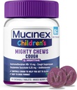 Mucinexの子供のマイティの咀嚼の夜間の子供の咳の薬、Dextromethorphan、咳のための子供旅行薬、混合されたベリーの味、16の薬化された咀嚼可能なタブレットが付いている咳の抑制剤を線量すること容易な