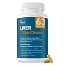 Dr. Tobias Liver 21 Day Cleanse, ミルクアザミとハーブ肝臓デトックスクレンジング, Dandelion Root & Artichoke Extract, 肝臓の健康と消化をサポート, 63 ベジタリアンカプセル