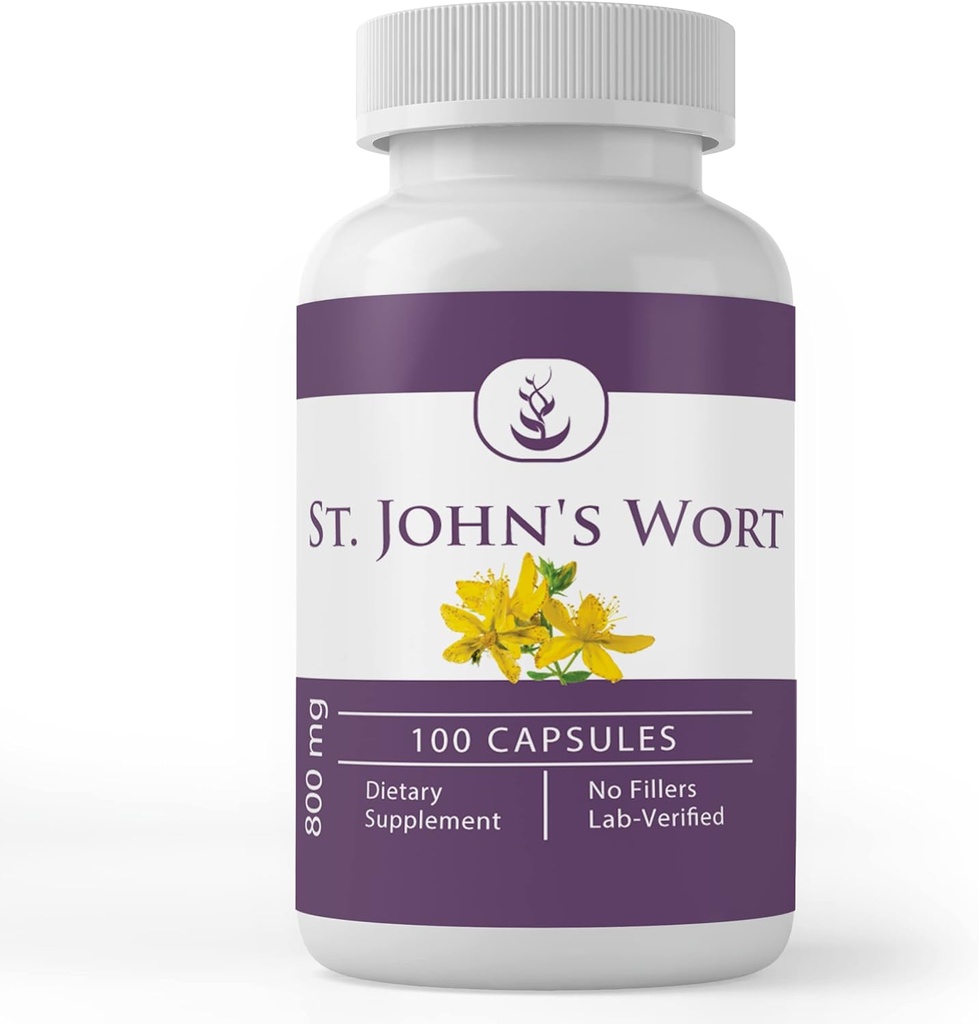 PURE ORIGINAL INGREDIENTS St. John's Wort, (100 カプセル) 常に純粋な, 無添加または充填剤, ラボ検証