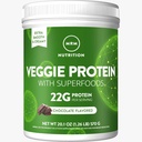 MRM Nutrition Veggie Protein with Superfoods | Vanilla Flavored | 22g Complete Protein | Over 8.8g Essential Amino acids | 13 superfoods | with Omega 3s and Omega6s | Keto Friendly | 15 Servings