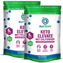BioTrust Keto Elevate - C8 MCTオイルパウダー - Ketogenic MCTコーヒークリーマー、Ketoコーヒークリーマー - クリーンエネルギー、メンタルフォーカス&クラリティ - 100%のカプリル酸MCTパウダー、非GMO(不燃、40のサービング)