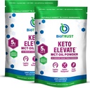 BioTrust Keto Elevate - C8 MCTオイルパウダー - Ketogenic MCTコーヒークリーマー、Ketoコーヒークリーマー - クリーンエネルギー、メンタルフォーカス&クラリティ - 100%のカプリル酸MCTパウダー、非GMO(不燃、40のサービング)