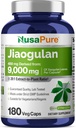 NusaPure Jiaogulan 20:1 抽出物, 450 mg 9,000mg 180 Veggieカプセルに等価 (ベジタリアン, 非GMO, ビーガン) Gynostemma Pentaphyllum
