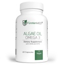 FürstenMEDアルガエオイルビーガンオメガ3 - 心臓、脳&関節の健康サポート - 700mg DHA&320mg EPA + 3、毎日用量あたりの6mgビタミンE - 必須脂肪酸
