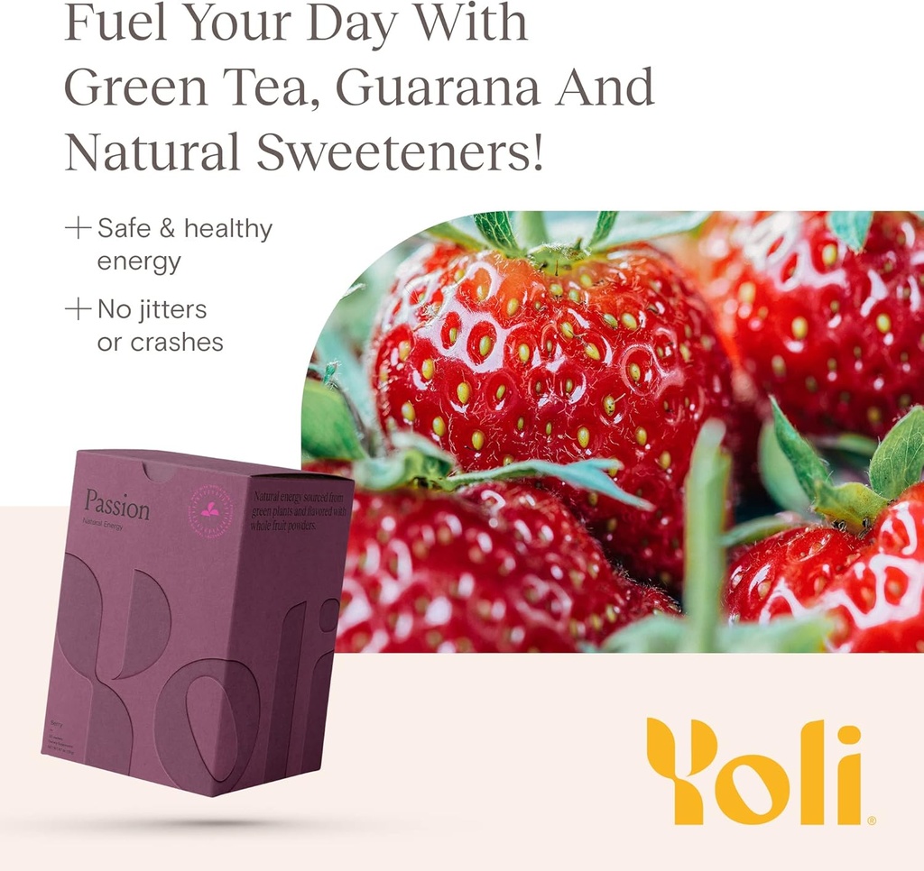 Yoli® の情熱のエネルギー飲み物の粉の組合せ-持久力およびスタミナ、30 のパケットのための自然なエネルギー飲み物の組合せ-ベリー