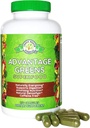 Advantage Greens Superfood - Energy Promoter - Wheat Grass, Barley Grass, Spirulina, Spinach, Chlorella, Beets, Kale Supplement (150 Cap)