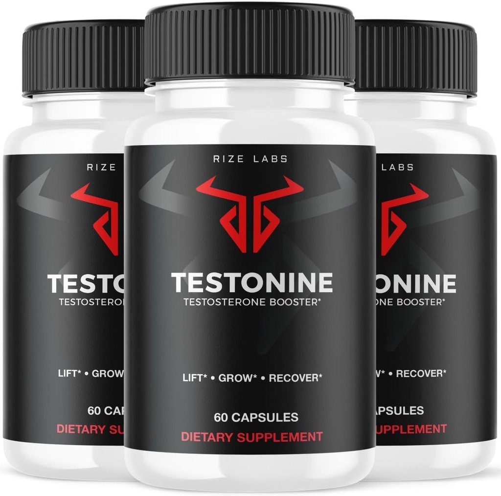 rize の実験室(3のパック)の Testonine の男性の補足、男性の Testonine のカプセル、Testonine の最高の強さの方式、筋肉力のための Testonine のオール自然な丸薬、Testonine の検討(180 カプセル)