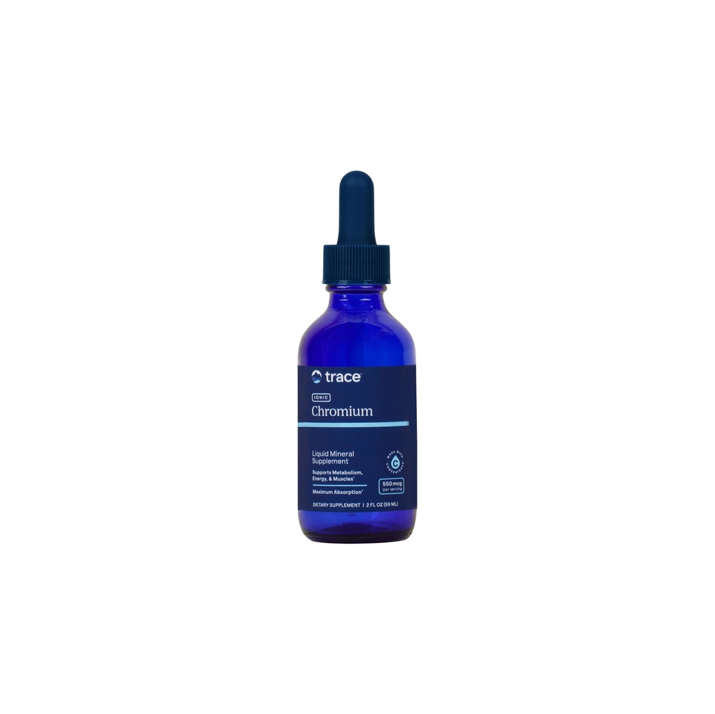 Trace Minerals Ionic Chromium 550 mcg - エネルギーと筋肉の成長をサポートする栄養補助食品 - マグネシウム、クロム、塩化物と液体ドロップサプリメント - 2 fl oz(約 48 人前)