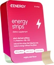 ZENERGYエネルギー経口ストリップ - ミントフレーバー | 40mgカフェイン + 30mg L-テアニン + 100%ビタミンB6&B12 | 0砂糖, 0カロリー, 0 グルテン, 0 アスパルテーム, ビーガン, プラントベース, インスタントアクション | 1 缶 = 30 ストリップ