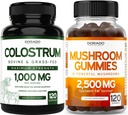 DORADO NUTRITION Colostrumはサービングおよびきのこのグミー(120の計算)のきのこの補足ごとの1000mgを補います