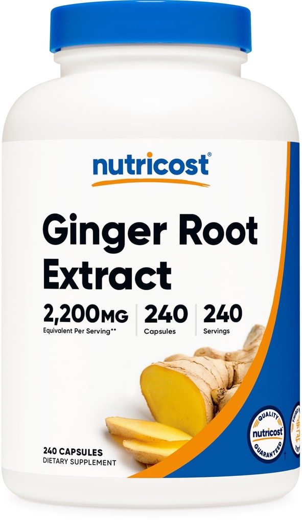 Nutricost Ginger Root Extract 240 カプセル 240 ボトルあたりサービング - グルテンフリー、非GMO
