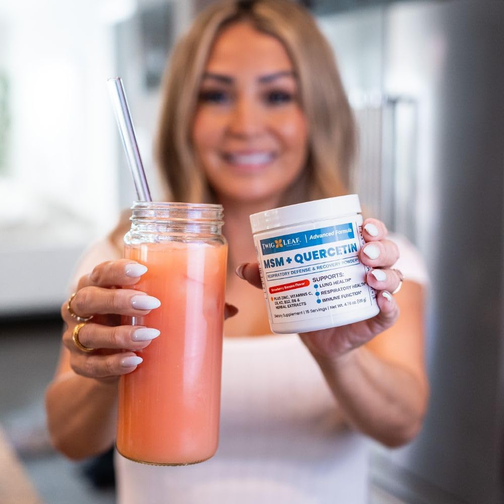 ビタミンCと亜鉛(イチゴバナナ) - MSMパウダーサプリメント - 季節的な課題のための自然防衛 - 4.76 oz