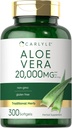 Carlyle Aloe Vera Softgel カプセル 20,000mg | 300 カウント | Aloe Vera ゲル サプリメント | GMO ノングルテン 無料