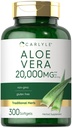 Carlyle Aloe Vera Softgel カプセル 20,000mg | 300 カウント | Aloe Vera ゲル サプリメント | GMO ノングルテン 無料