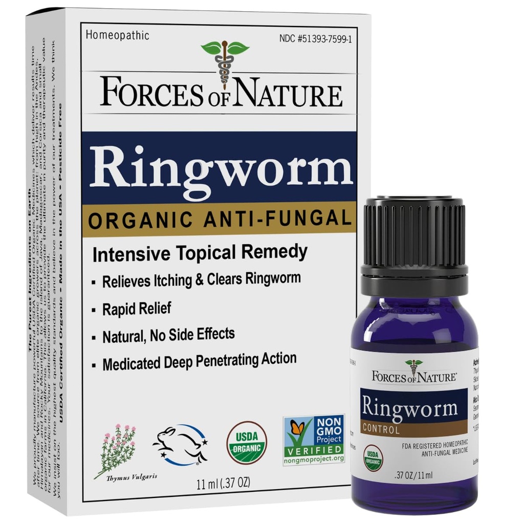 ヒト、有機性ホメオパシー薬、0.37 Fl Oz、抗真菌性多症状緩和、赤&イリテート皮膚とリングワーム、非GMOと関連
