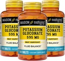 メイソンナチュラルカリウムグルコネート595mg、300日の供給、100錠(3パック)