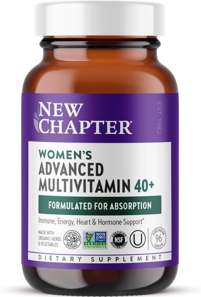 ハート、ホルモン、免疫及びエネルギー サポートのための新しい章の女性のMultivitamin 40+の高度の方式、有機性非GMOの原料、96の計算となされる全食糧発酵させたビタミン+D3の高いレベル