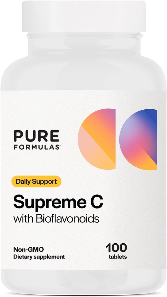 BioflavonoidsのPureFormulasの最高C - 100のタブレット  1000のmgのビタミンC、CitrusのBioflavonoidsの複合体、ローズHIPSの 免疫サポート及び酸化防止ブースト アレルゲンフリー