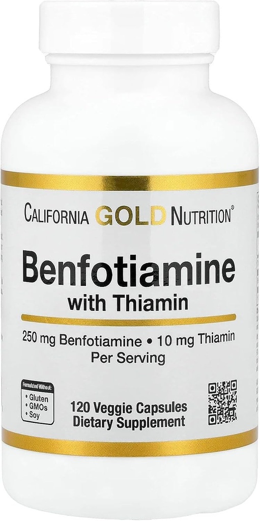 カリフォルニアの金栄養のBenfotiamine、250のmgの120のベジギーのカプセル