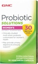 GNC Probiotic Solutions Women's with 30 Billion CFUs, Clinically Studied Multi-Strain for Women, Supports Digestive and Immune Health, Vegetarian, 30 Capsules
